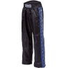 Saténové kalhoty KWON černé s modrým pruhem