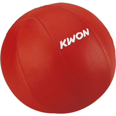 Kožený medicinbal KWON červený 5 kg